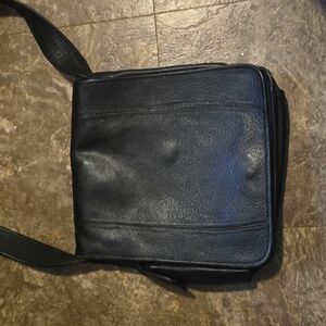 Nice black leather over the shoulder purse